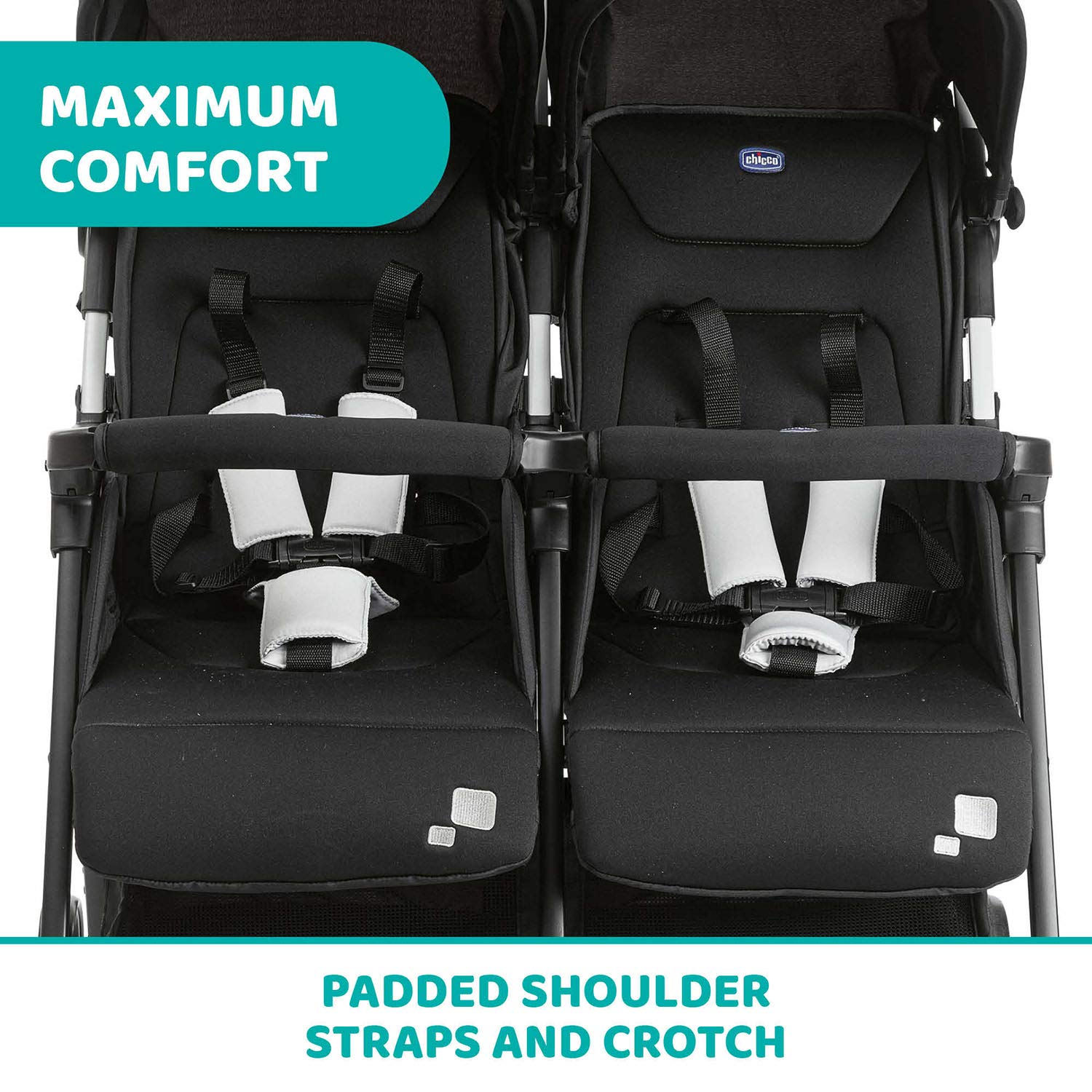 Chicco Oohlala Twin-Black Night Stroller