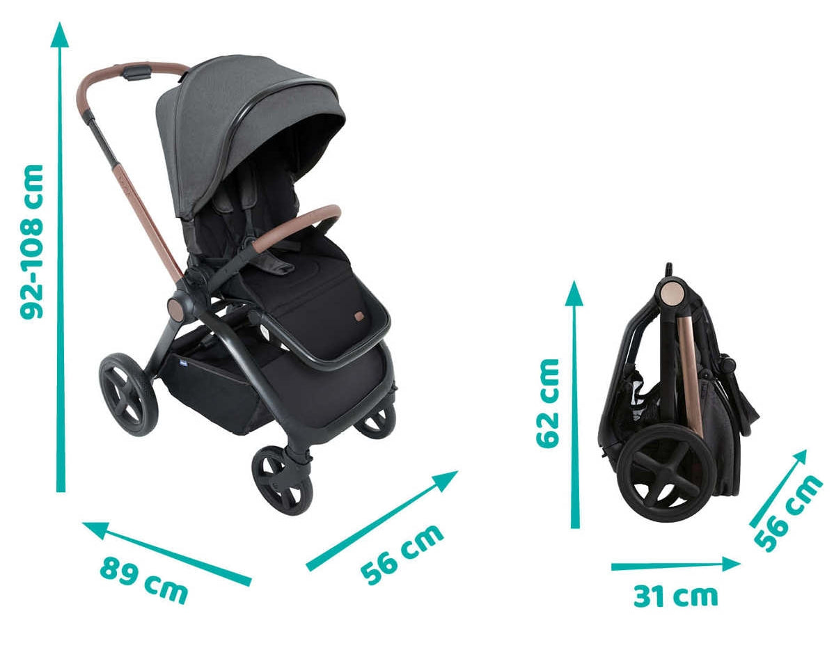 Chicco Mysa Travel System Black