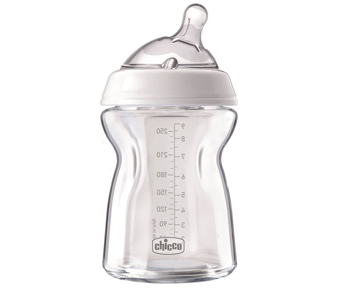 Chicco Natural Feeling Glass Bottle 2+ months (250 ml)