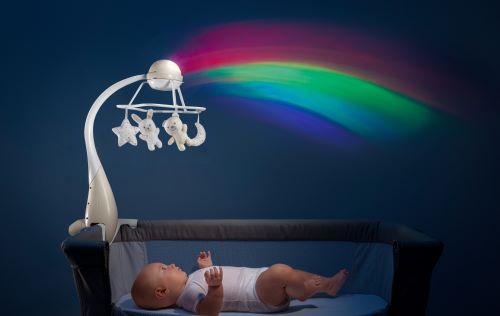 FIRST DREAMS RAINBOW COT MOBILE NEUTRAL