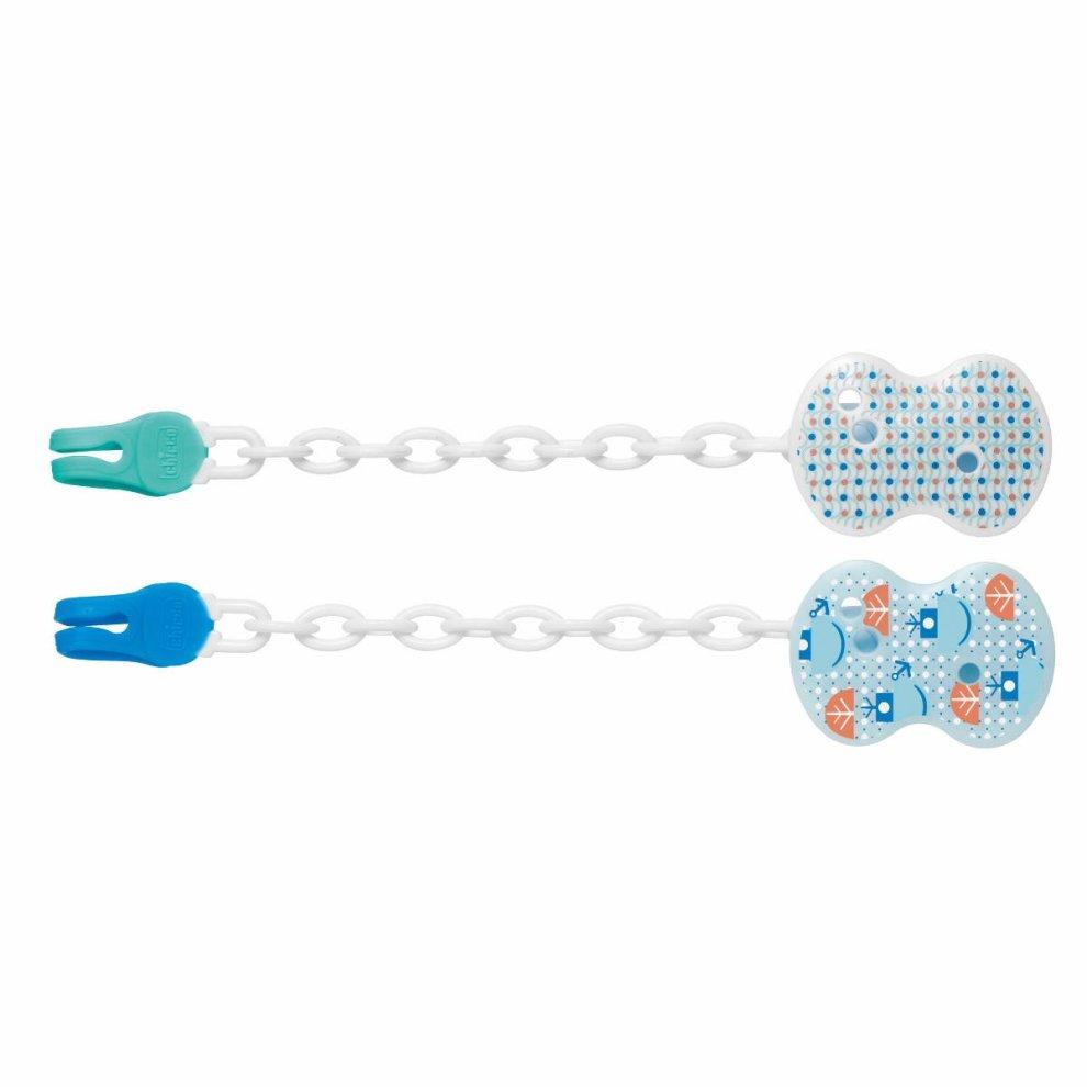 Chicco Clip With Chain BLue
