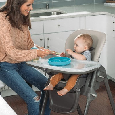 Chicco Polly New Taupe Space-Saving Fold Highchair